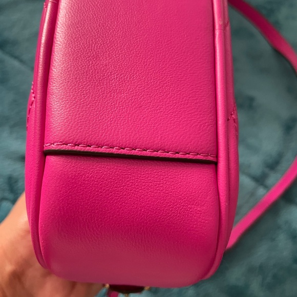 Tory Burch Pink Chevron Quilted Crossbody - Picture 9 of 12